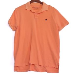 American Eagle Polo Orange Athletic Fit Size Medium